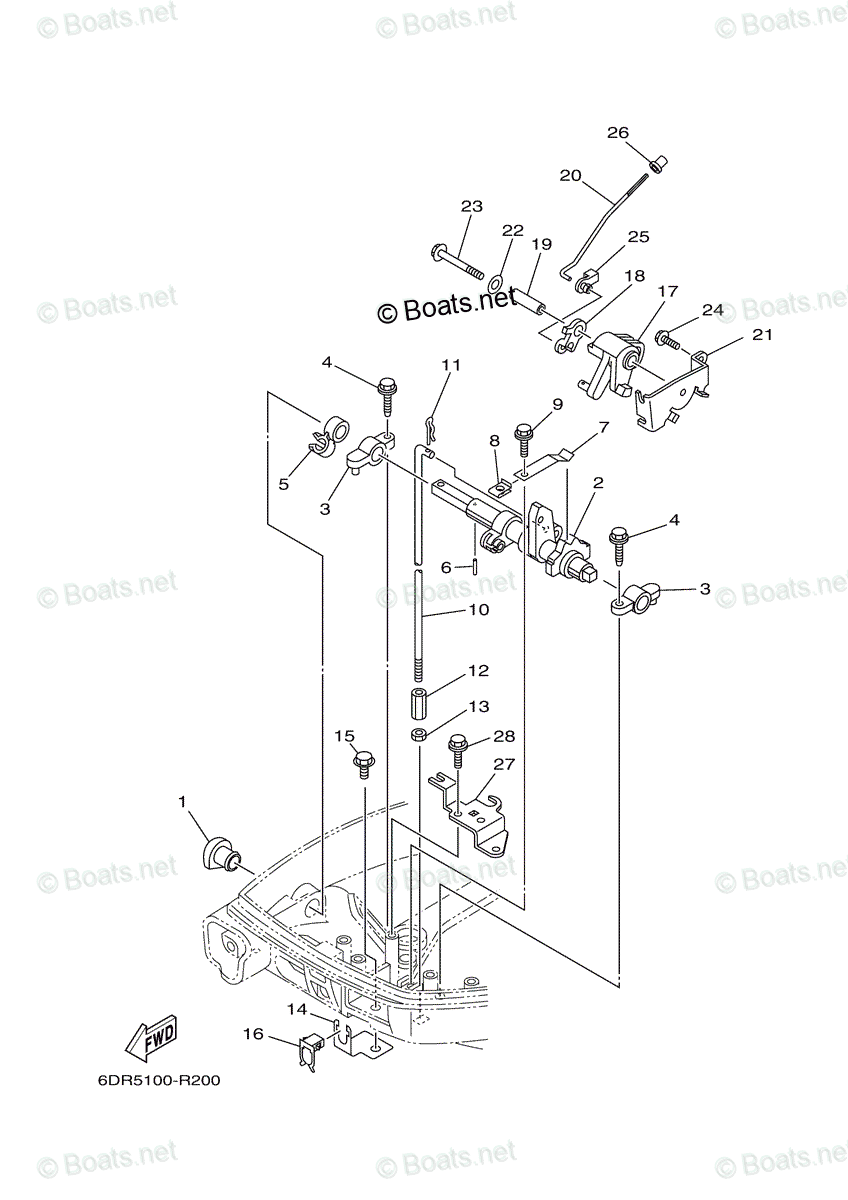 Yamaha Outboard 2021 OEM Parts Diagram for Control 1 | Boats.net