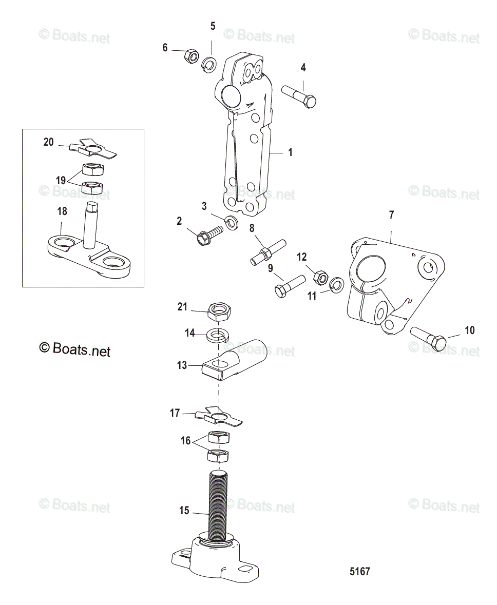 Mercruiser Inboard Gas Engines OEM Parts Diagram For TRANSMISSION AND ...