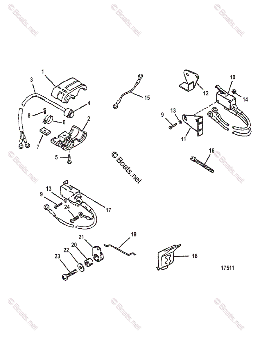 Mercury Rigging Parts & Accessories Electrical OEM Parts Diagram For ...