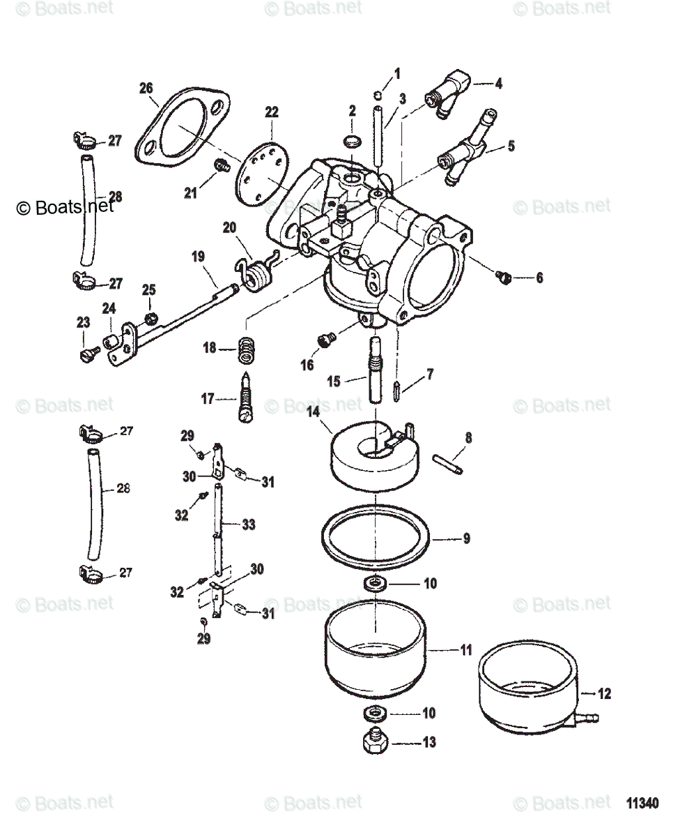 Mercury Sportjet Jet Drive 90HP OEM Parts Diagram for Turn Key Start ...