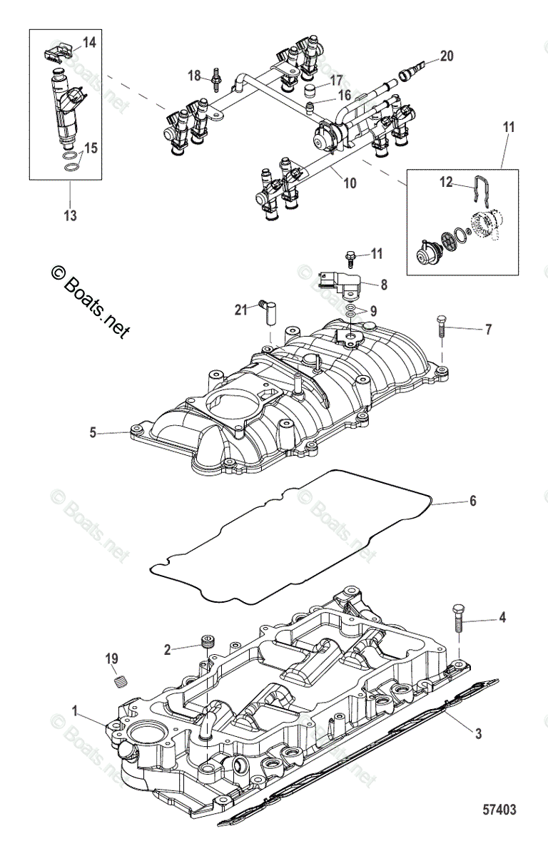 Mercruiser Crate Engines 5.7L 350 CID MPI 1G400000 THRU 1G499999 OEM