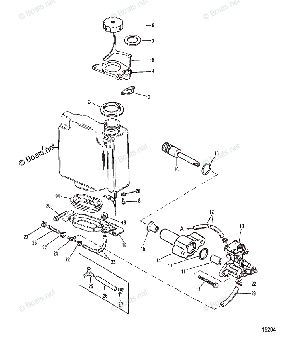 Mercury Outboard 115HP OEM Parts Diagram For Oil Injection Components ...