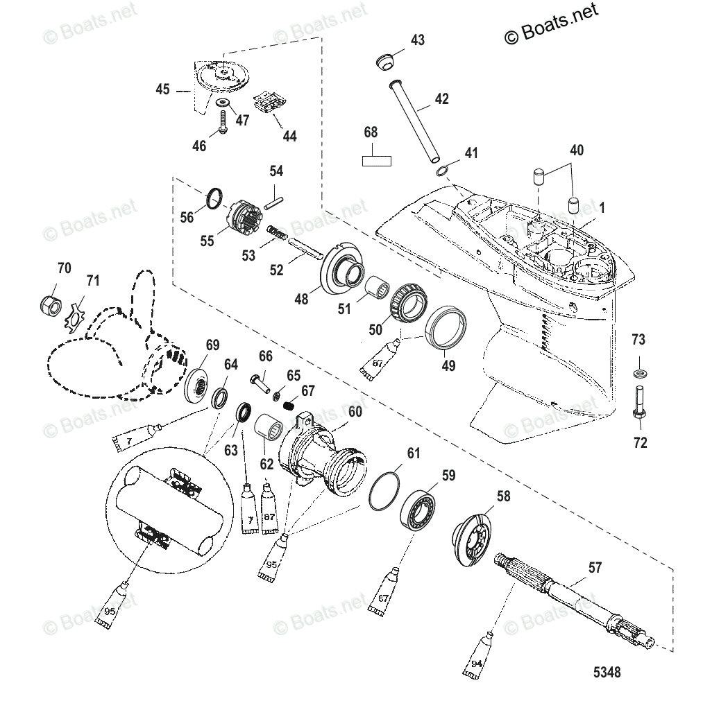Mercury Outboard 30HP OEM Parts Diagram for Gear Housing Mercury Outboard 30HP OEM Parts Diagram for Gear Housing