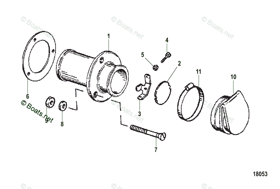 Mercruiser Sterndrive Exhaust & Cooling Kits OEM Parts Diagram for