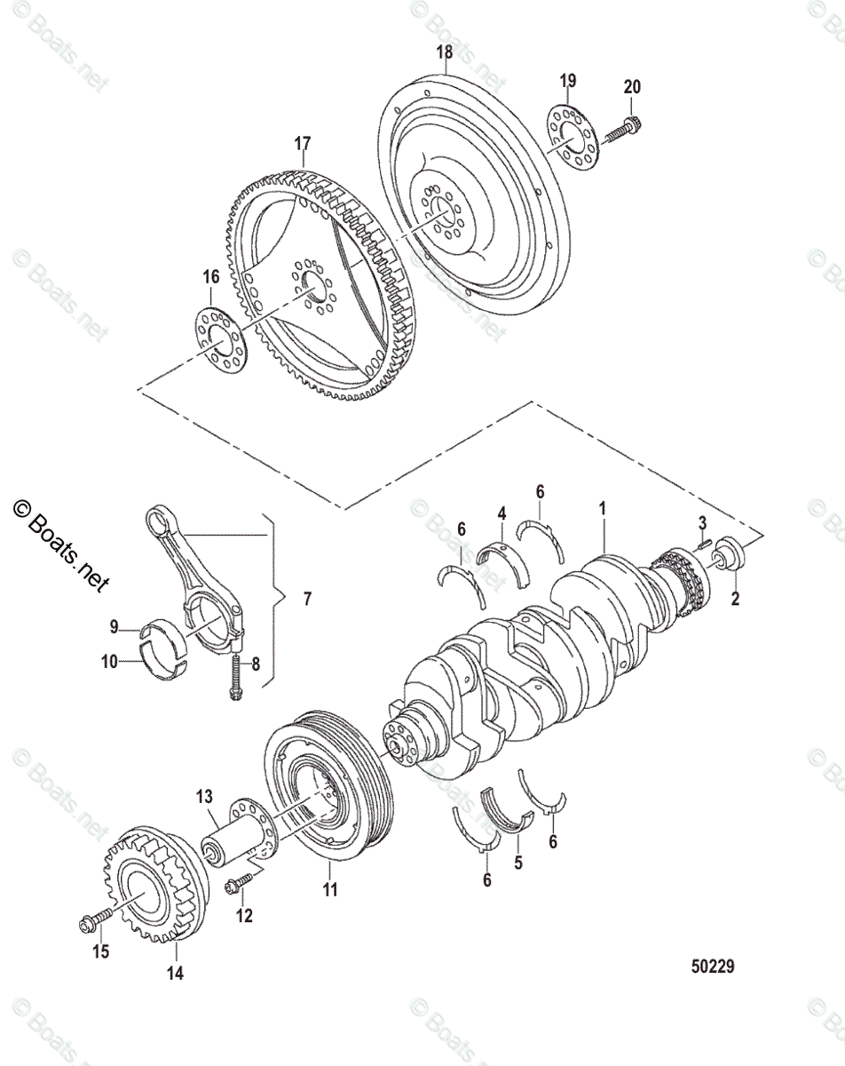 Mercruiser Sterndrive Diesel Engines OEM Parts Diagram for ENGINE ...