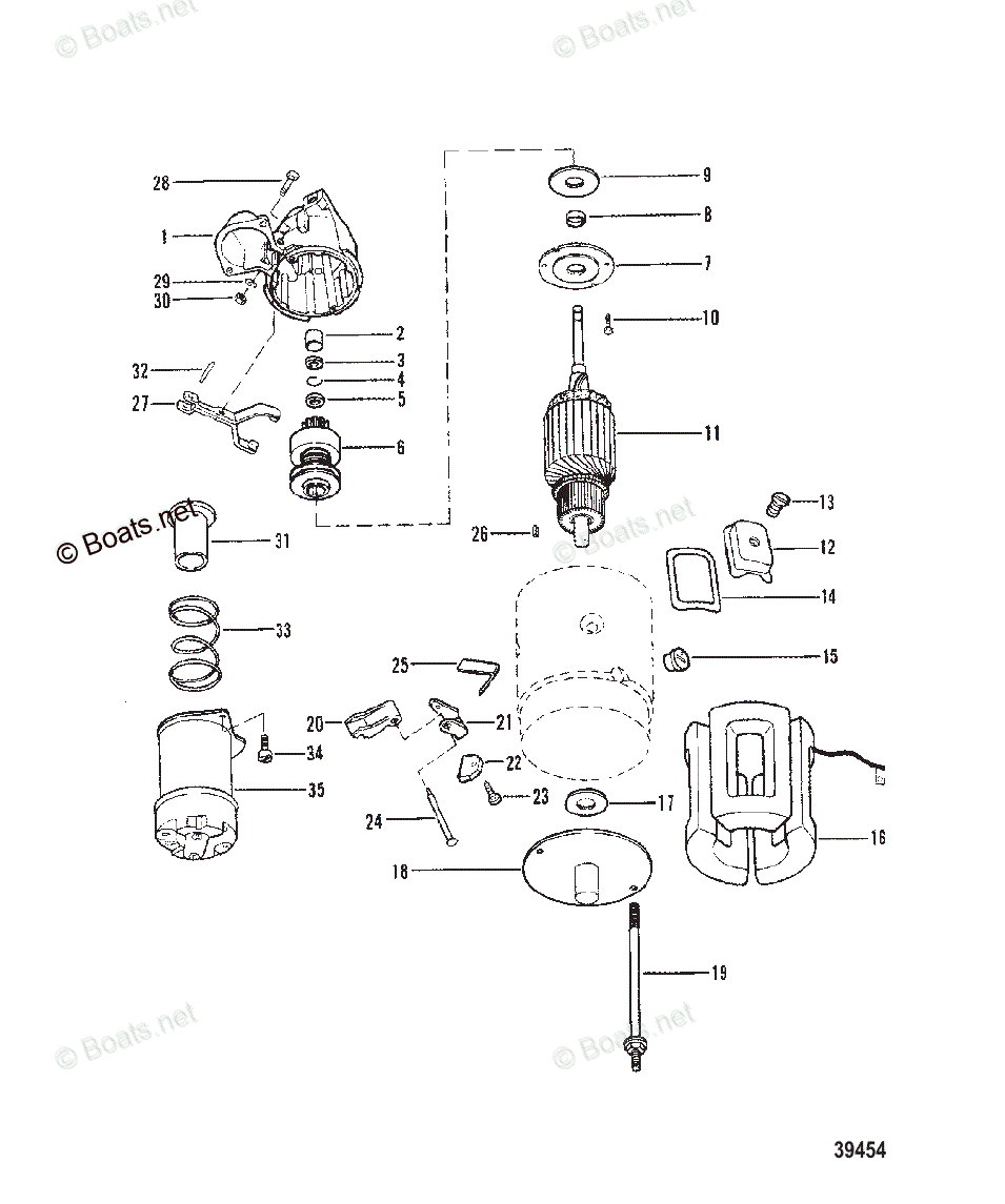 Mercruiser Sterndrive Gas Engines OEM Parts Diagram For Starter Motor ...