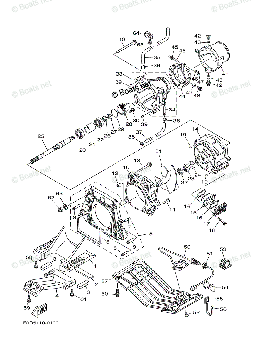 Yamaha Waverunner 2000 OEM Parts Diagram for Jet Unit 1 | Boats.net