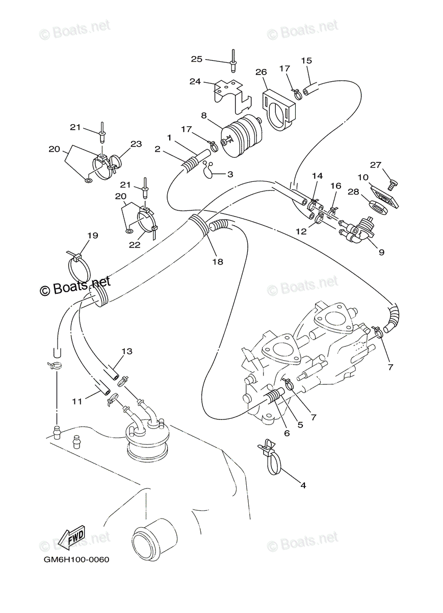 Yamaha Waverunner 2020 OEM Parts Diagram for Fuel | Boats.net