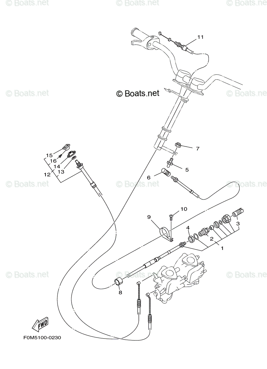 Amazon.com: Cable, Steering F0D-U1481-00-00 002-051-01