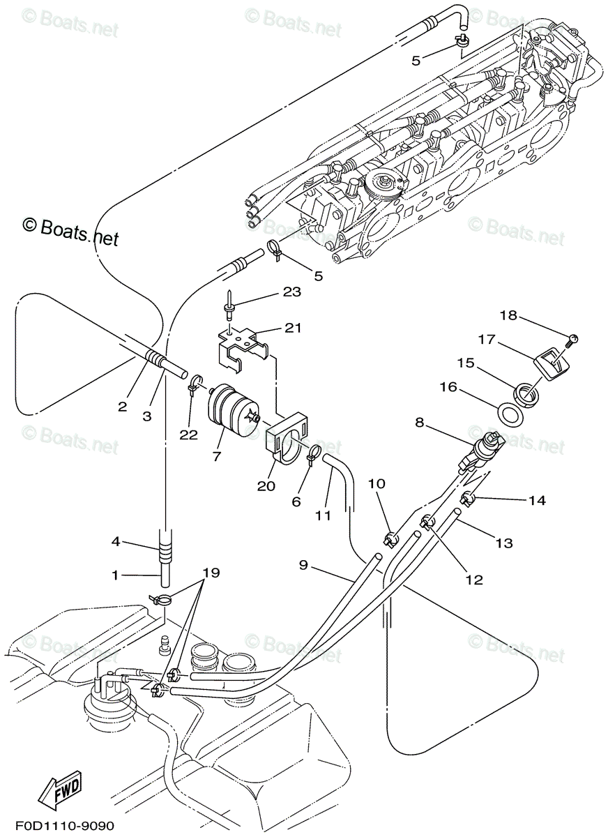 Yamaha Waverunner 1999 Oem Parts Diagram For Fuel 