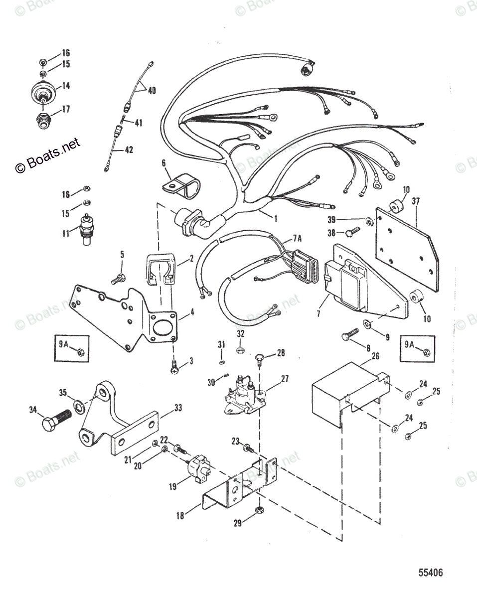 Mercruiser Sterndrive Gas Engines OEM Parts Diagram for WIRING HARNESS ...