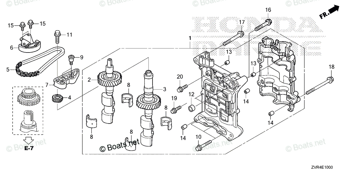 Honda Outboard 2007 And Later OEM Parts Diagram for Balancer Shaft ...