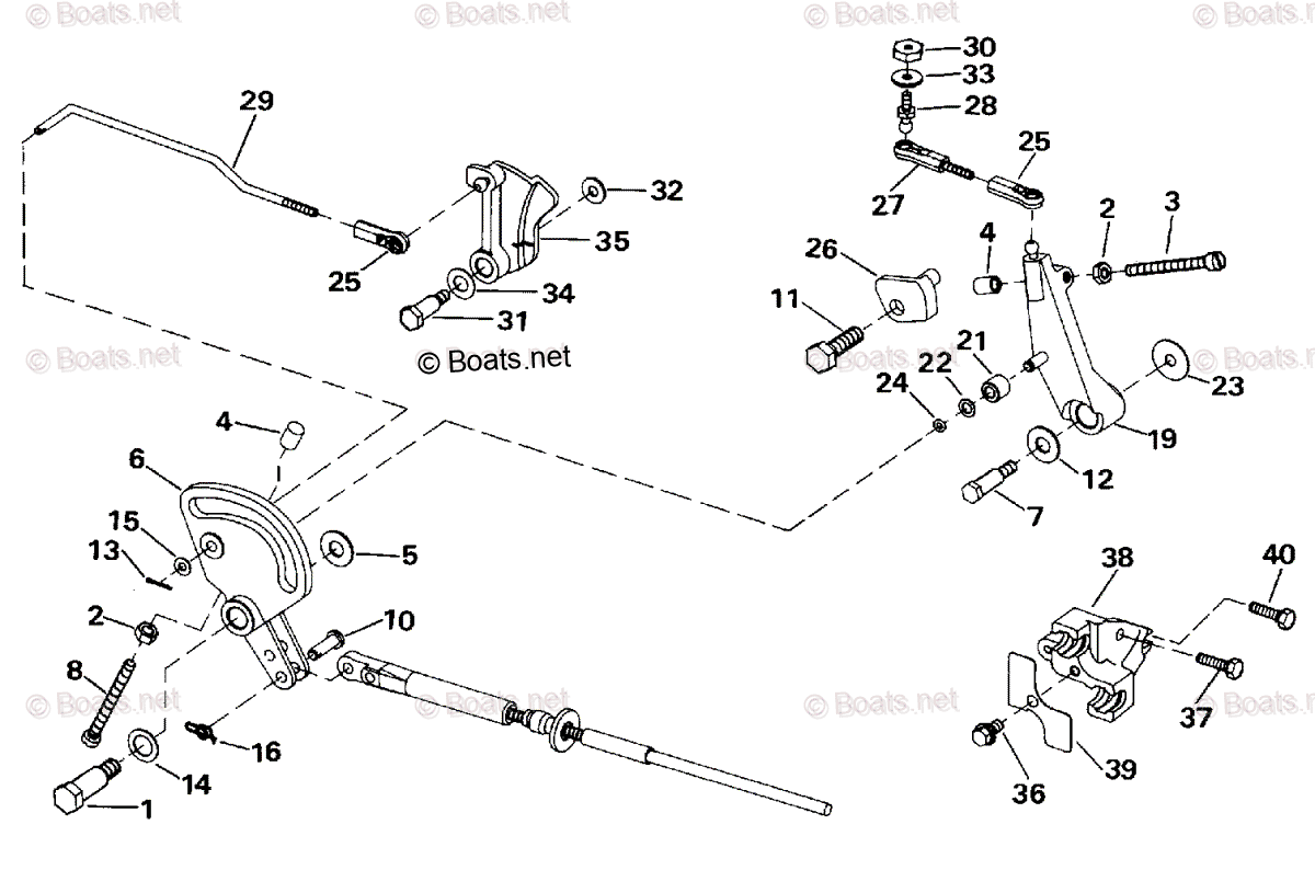 マリページ Evinrude Outboard 1993 OEM Parts Diagram for Shift