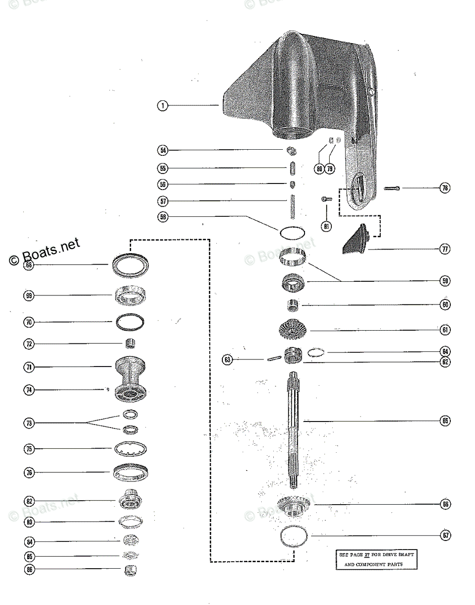 Mercury Outboard 115HP OEM Parts Diagram For Gear Housing Assembly ...