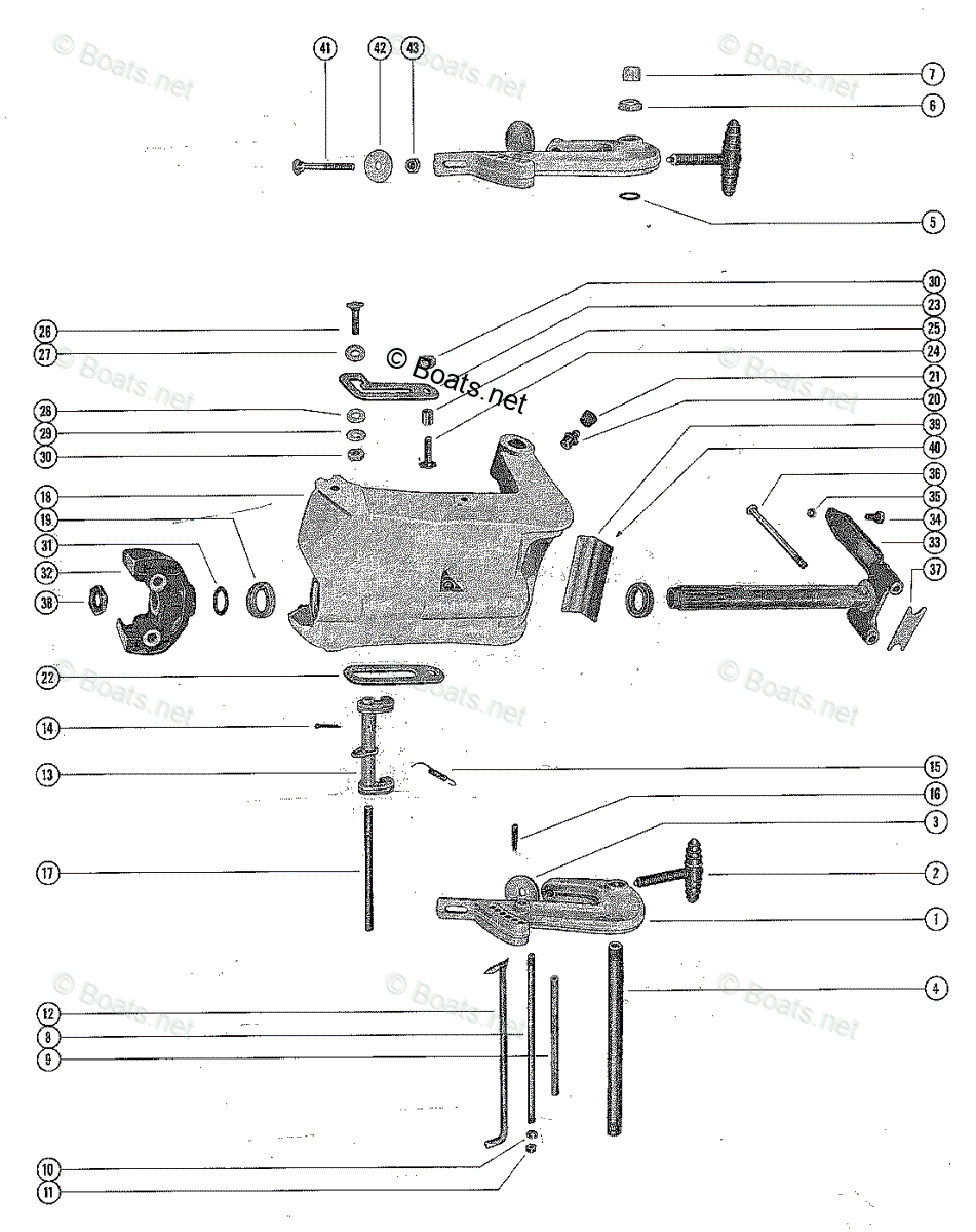 Mercury Outboard 50HP OEM Parts Diagram for Clamp and Swivel Bracket ...