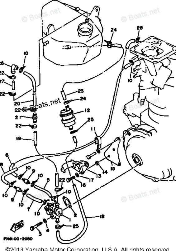 Yamaha Waverunner 1993 OEM Parts Diagram for Oil Pump (For Oil
