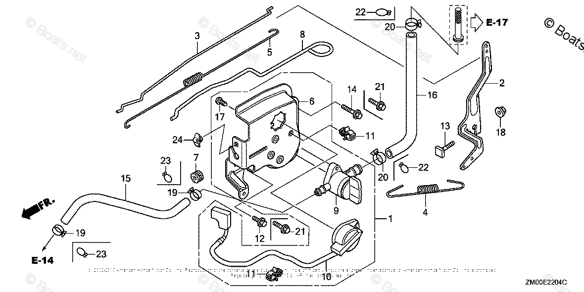 Honda Small Engine Parts GCV160 OEM Parts Diagram for CONTROL (4