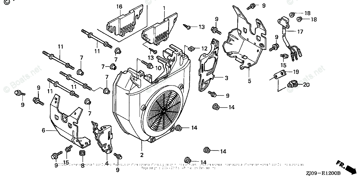 Details about / 19610-ZE7-W00ZB Honda Fan Cover 19610-ZE7-W01ZC *NOS* as pictured 19610-ZE7-W000
