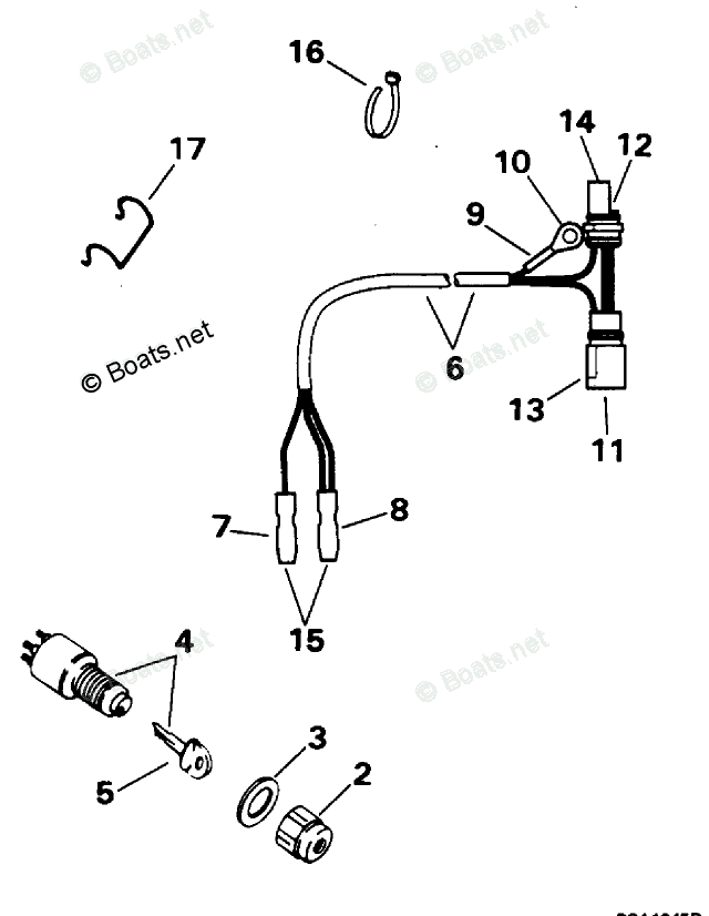 Evinrude Rigging Parts & Accessories 1996 OEM Parts Diagram for Remote
