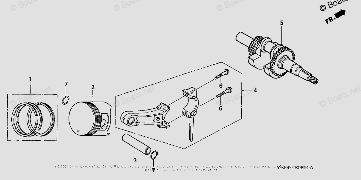 Honda Water Pumps Wp20x Acf6 Vin Wzbe 1000001 To Wzbe 1399999 Oem Parts Diagram For Piston