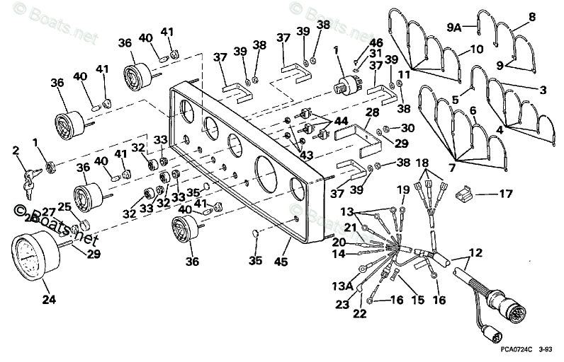 OMC Rigging Parts & Accessories 1997 OEM Parts Diagram for Instrument ...