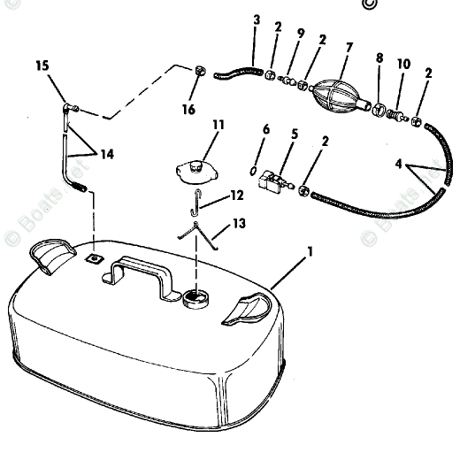 Johnson Rigging Parts & Accessories 1981 OEM Parts Diagram for Fuel ...