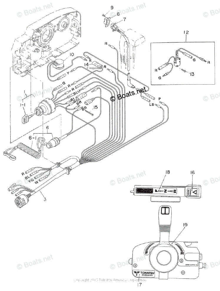 Tohatsu Rigging Parts & Accessories Control Box Components OEM Parts