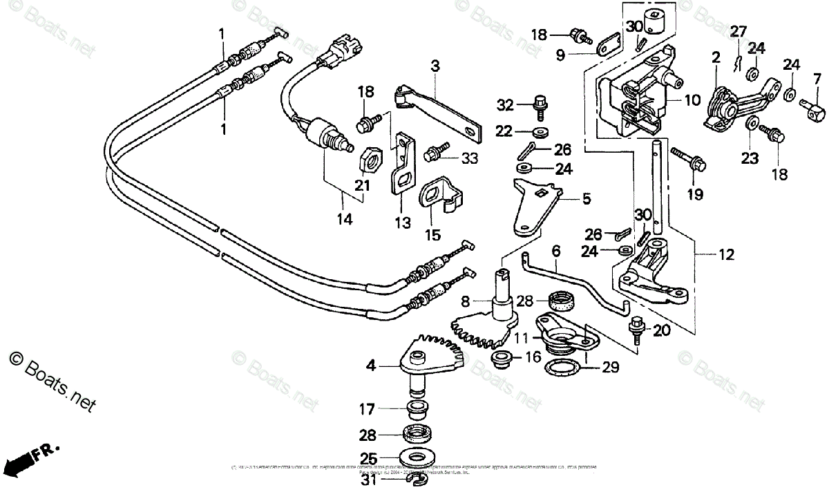 Honda Outboard 1998 OEM Parts Diagram for Shift Shaft | Boats.net