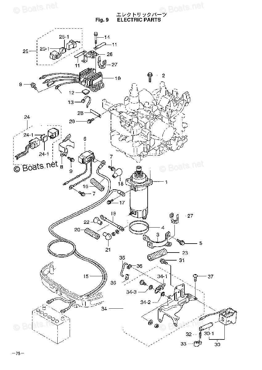 Tohatsu Outboard 2009 OEM Parts Diagram for ELECTRIC PARTS | Boats.net