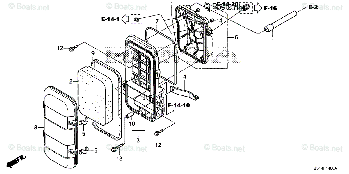 Honda Generators EG5000CL AT1/A VIN EBEC1500001 OEM Parts Diagram for