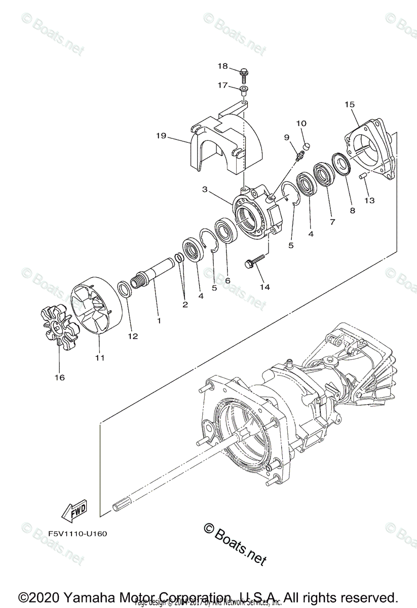 Yamaha Boats 2019 OEM Parts Diagram for Jet Unit 2 | Boats.net