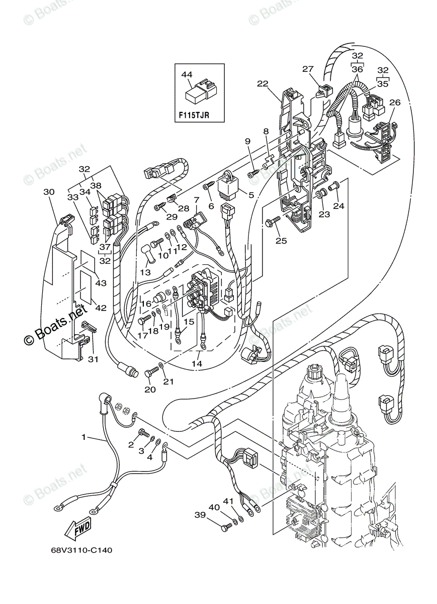 Yamaha Outboard 2004 OEM Parts Diagram for ELECTRICAL (2) | Boats.net