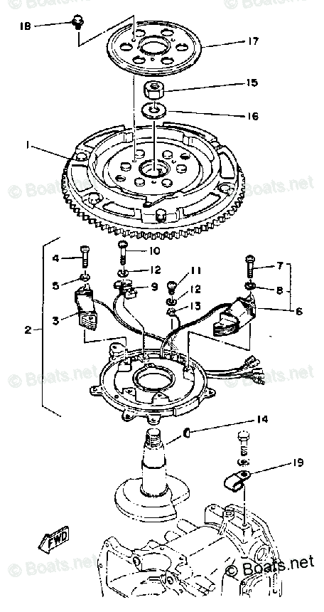 Yamaha Outboard 1992 OEM Parts Diagram for MAGNETO | Boats.net