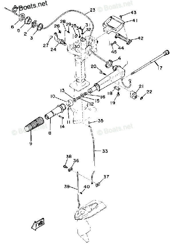 Yamaha Outboard 1988 OEM Parts Diagram for Control | Boats.net