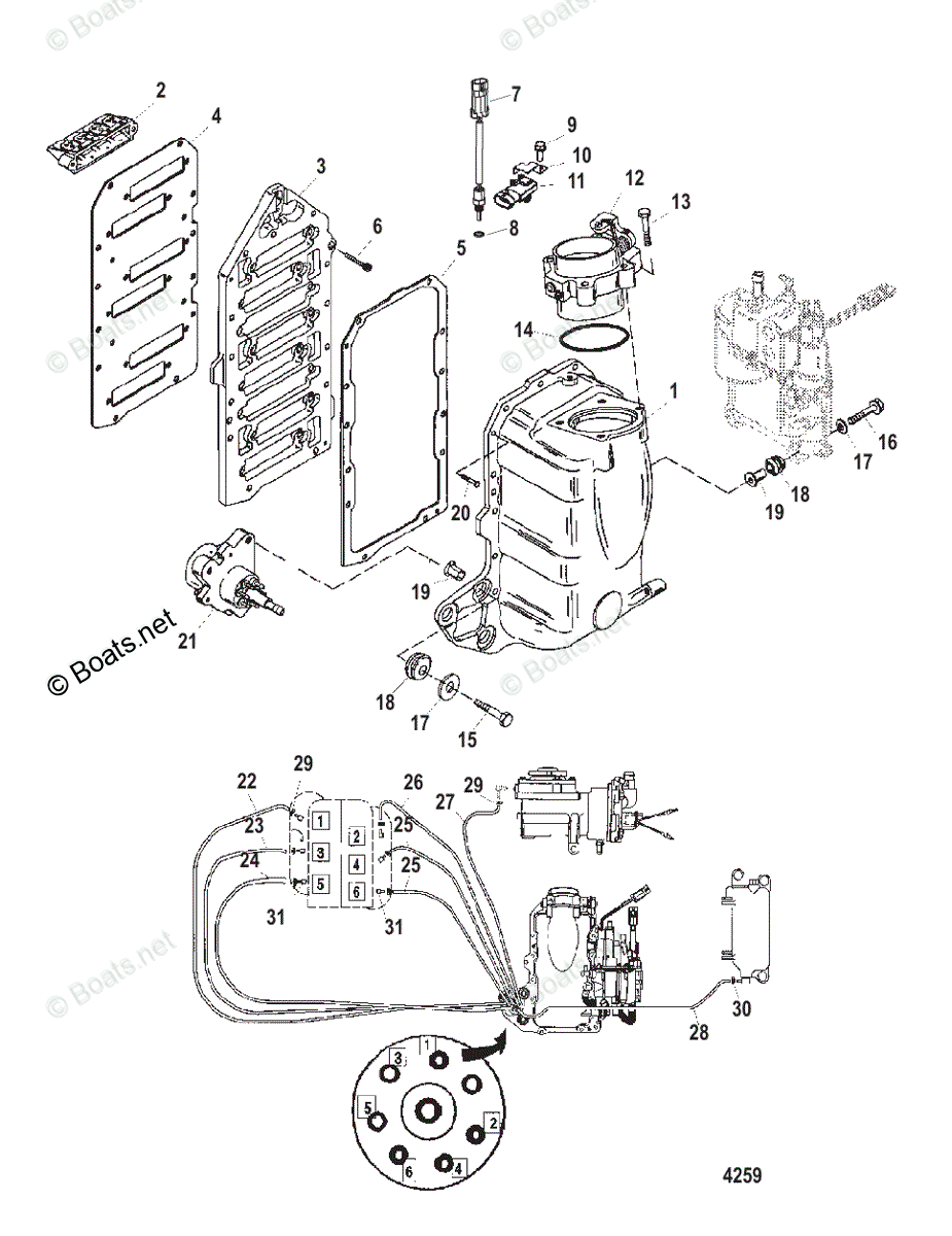 Mercury Sportjet Jet Drive 200HP OEM Parts Diagram for Air Handler