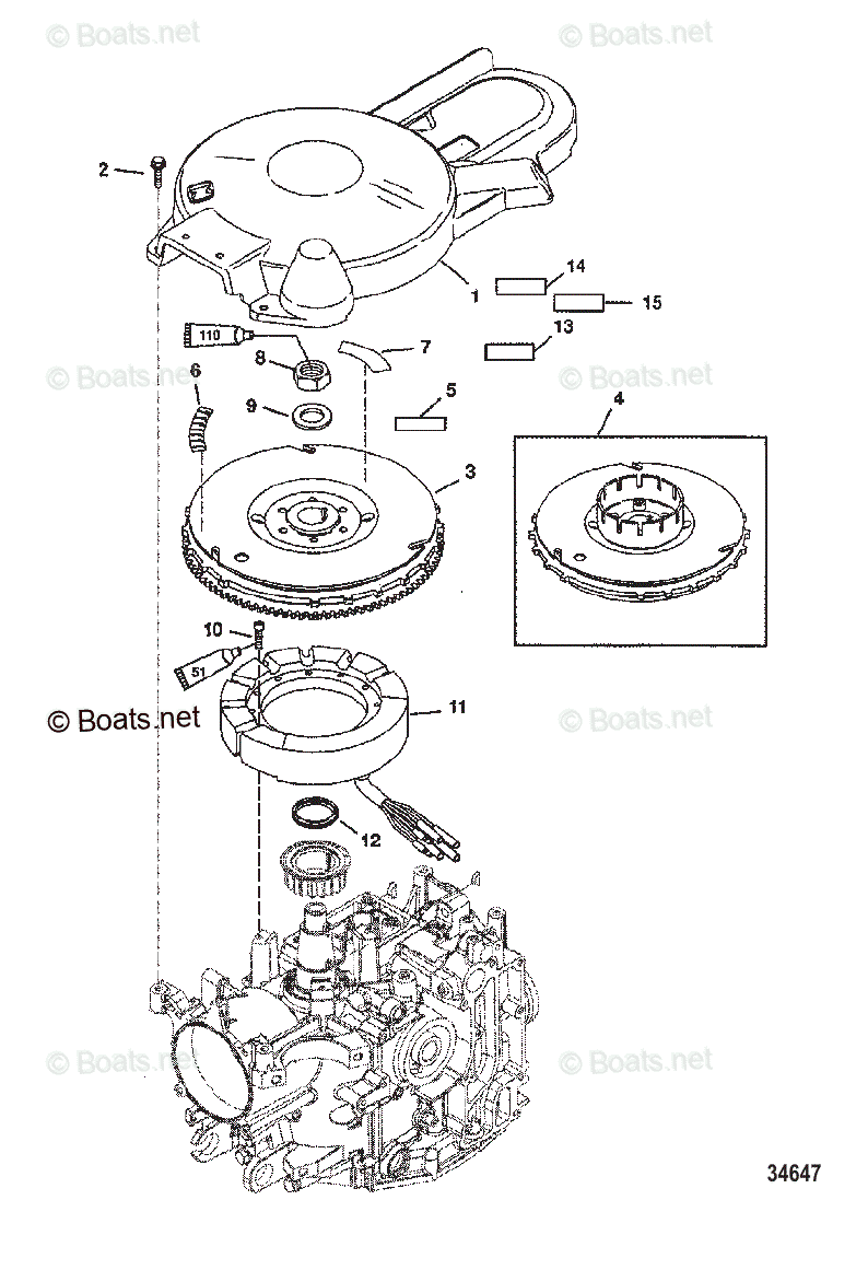 Shops Mercury Mark 25 20hp Outboard Flywheel