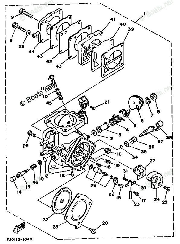 新発売の Parts OEM 1991 Waverunner Yamaha Diagram CARBURETOR for ぬいぐるみ