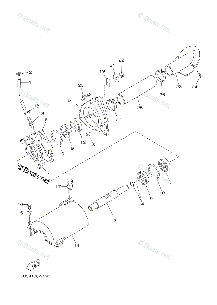 Yamaha Waverunner 2004 OEM Parts Diagram for Jet Unit 2 | Boats.net