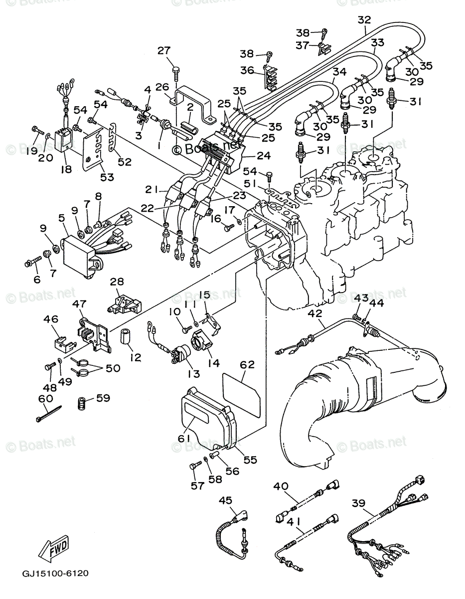Yamaha Waverunner 1996 OEM Parts Diagram for ELECTRICAL (1
