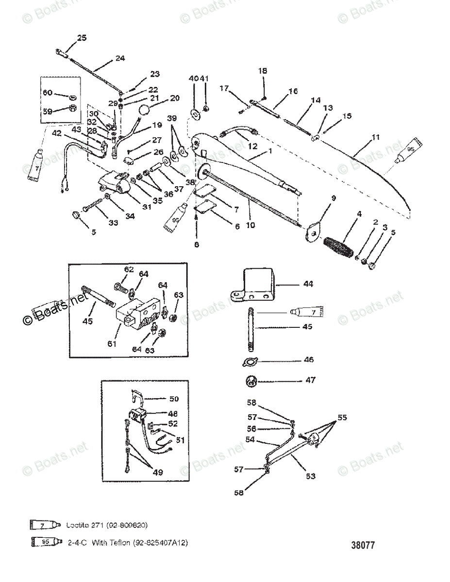 Mariner Outboard 1989 OEM Parts Diagram for Steering Handle Assembly ...