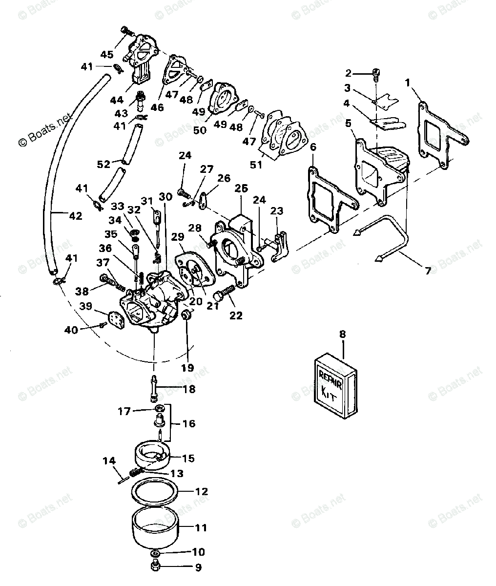 Mercury Chrysler Outboard Parts by HP & Model 6HP OEM Parts Diagram for