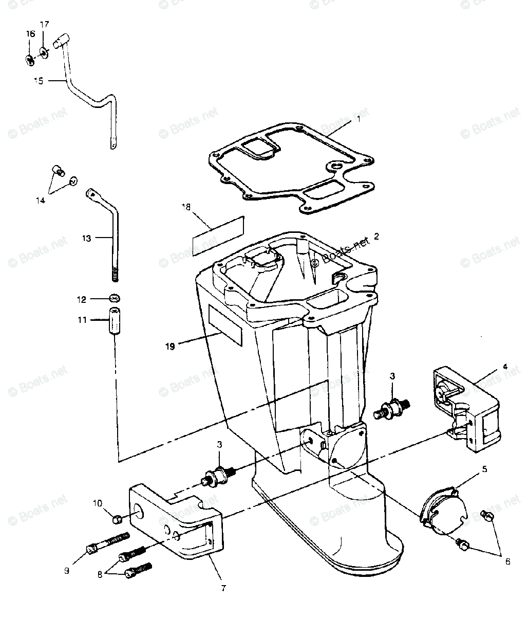 Force Outboard 1990 OEM Parts Diagram for MOTOR LEG