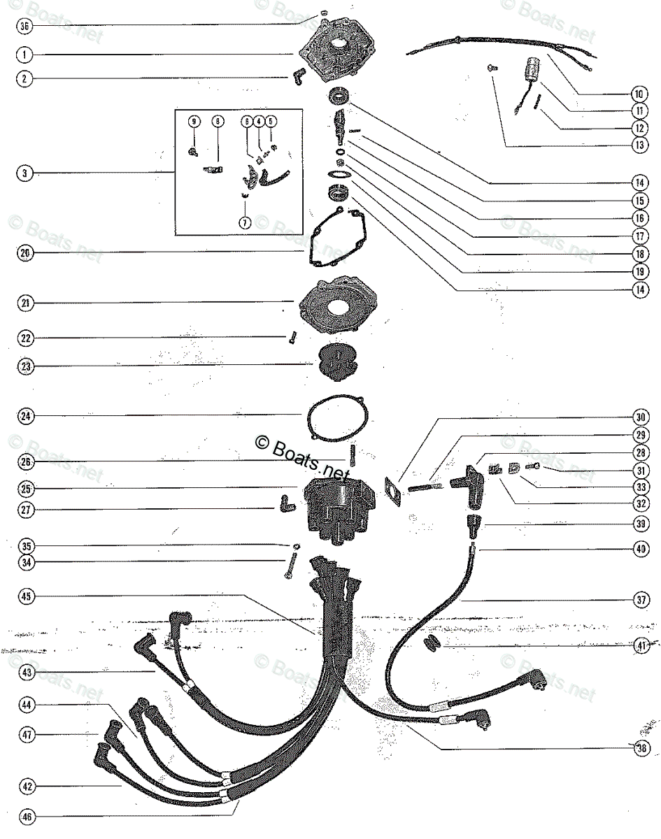 Mercury Outboard 110HP OEM Parts Diagram for DISTRIBUTOR ASSEMBLY