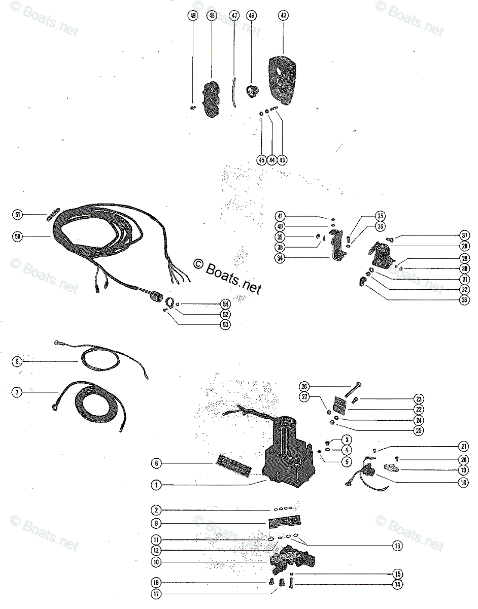 Mercury Outboard 115HP OEM Parts Diagram For HYDRAULIC PUMP AND CONTROL ...