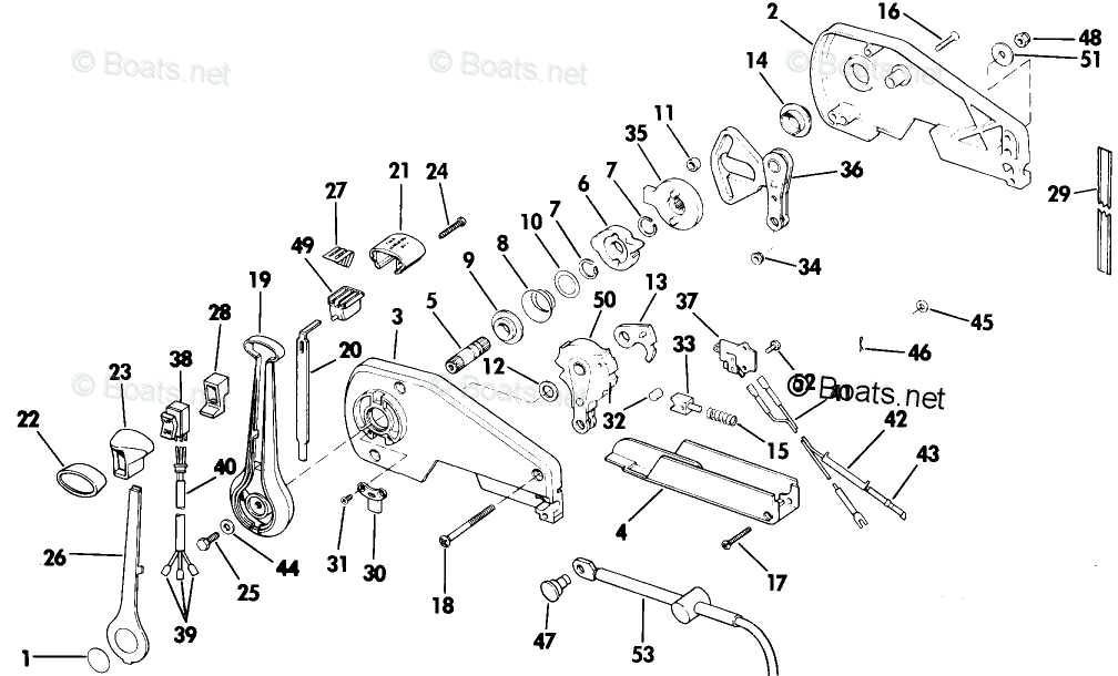 OMC Rigging Parts & Accessories 1985 OEM Parts Diagram for Remote