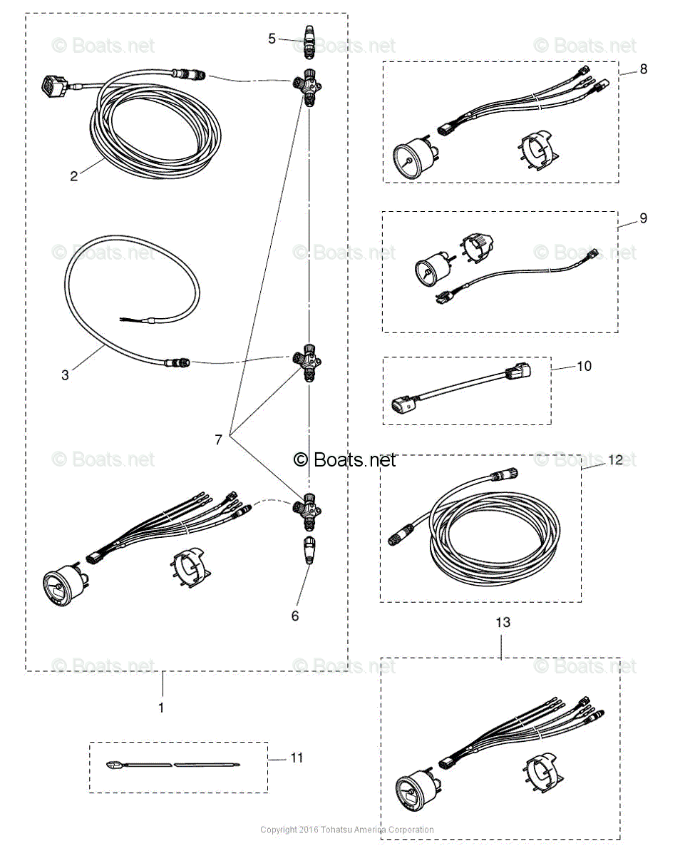 Tohatsu Outboard 2016 OEM Parts Diagram for OPTIONAL PARTS 3