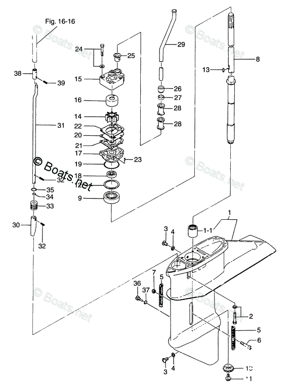キハダ SAR Tohatsu Outboard 2004 OEM Parts Diagram for GEAR CASE DRIVE
