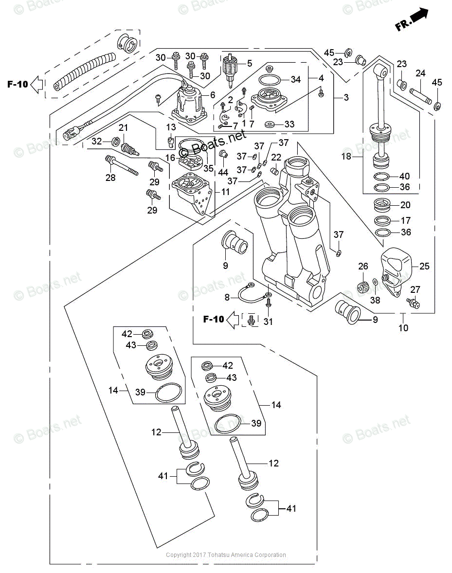 Tohatsu Outboard 2017 OEM Parts Diagram for Power Trim_Tilt | Boats.net