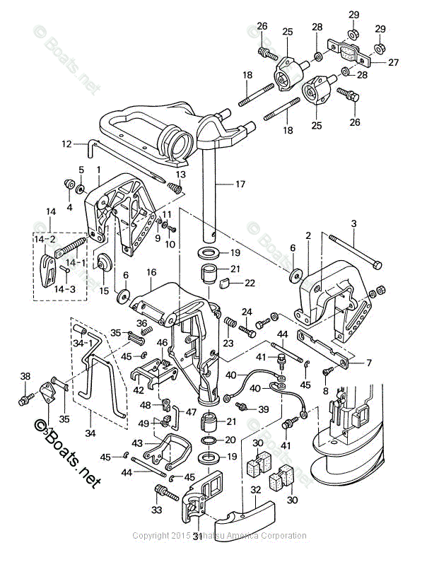 Nissan Outboard 2004 OEM Parts Diagram for Bracket (For F Type) | Boats.net