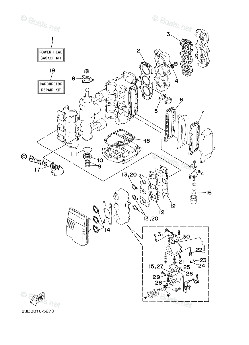 Yamaha Outboard Parts by Year 2006 And Later OEM Parts Diagram for